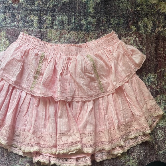 Love Shack fancy pink ruffle skirt. Worn twice. Medium - Picture 3 of 3